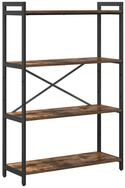 vidaXL B&uuml;cherregal B&uuml;cherregal Ger&auml;ucherte Eiche 80 x 30 x 120 cm...