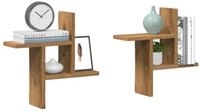 vidaXL Regal, Wandregale 2 Stk. Artisan-Eiche 38x12x38 cm Holzwerkstoff