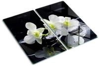 Tulup Schneidebrett Glas Herdabdeckplatte Spritzschutz Blumen & Pflanzen...