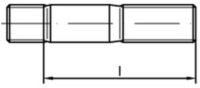 Contorion Schraube DIN 939 Stiftschraube M12x85 Edelstahl A4 blank 10 Stk