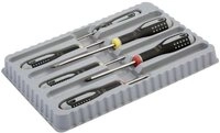BAHCO Schraubendreher Bahco Ergo Werkstatt Schraubendreher-Set 6teilig Schlitz,