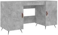 vidaXL Schreibtisch Schreibtisch Betongrau 140x50x75 cm Holzwerkstoff