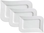 Ritzenhoff & Breker Servierplatte Melodie Servierplatten-Set 3er Set, Porzellan,