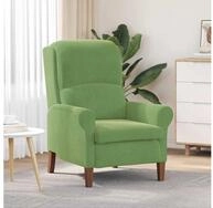 vidaXL Sessel, Sessel Hellgr&uuml;n 76 x 94 x 102 cm Samt