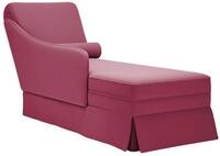vidaXL Chaiselongue, Chaiselongue mit Nackenrolle und Rechter Armlehne Weinrot...
