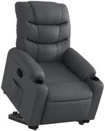 vidaXL Sessel Relaxsessel mit Aufstehhilfe Grau Kunstleder (1-St)
