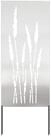 vidaXL Wandbild Garten Sichtschutz-Leinwand Floral Silber 50 x 140 cm...