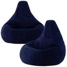icon Sitzsack 2er Set Sessel mit R&uuml;ckenlehne aus Cord &bdquo;Dalton&ldquo;, Sitzsack...
