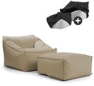 mokebo Sitzsack Der Sunnyboy (mit Hocker), Beanbag Outdoor, Sitzsack f&uuml;r deinen