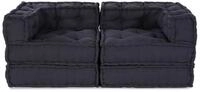 vidaXL Sofaelement, Modulares Sofa 2 pcs Anthrazit 140 x 70 x 56 cm Stoff