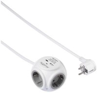 Sygonix 3fach Steckdosenw&uuml;rfel mit USB A & C SY-5827192 Steckdosenleiste,...