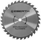 EBERTH Kreiss&auml;geblatt aus Stahl mit Hartmetall-Z&auml;hnen 405mm Durchmesser, 30mm