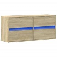 vidaXL TV-Wand TV-Wandschrank mit LED-Beleuchtung Sonoma-Eiche 100x31x45 cm,...