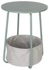 relaxdays Beistelltisch Runder Beistelltisch mit Korb, Mint