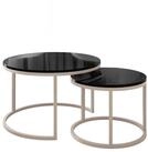Lookway Couchtisch CIRI 2in1 KASCHMIR (2er-Set), Durchmesser: ⌀70 cm und...