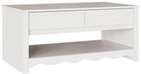 vidaXL Couchtisch Couchtisch Drammen Wei&szlig; 99 x 55 x 45 cm Massives Kiefernholz
