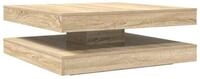 vidaXL Couchtisch Couchtisch 360-Grad Drehbar Sonoma-Eiche 90x90x34,5 cm (1-St)