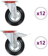 vidaXL Schwerlastrolle 24 Stk. Lenkrollen 160 mm, (24-St)