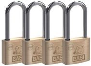 BASI Vorh&auml;ngeschloss Vorhangschloss, (Packung, 4-tlg), hoher B&uuml;gel 63mm,...