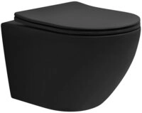 LuxeBath Tiefsp&uuml;l-WC Sp&uuml;lrandloses H&auml;nge WC Keramik mit WC-Sitz abnehmbar