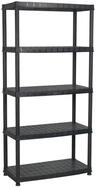 vidaXL Schwerlastregal Lagerregal 5-Tier Schwarz 91,5x45,7x185 cm Kunststoff,...