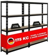PROREGAL&reg; Schwerlastregal MegaDeal 2 St&uuml;ck APOLLO 150x90x30cm Fachlast 175kg