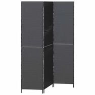 vidaXL Raumteiler Raumteiler Schwarz 146 x 180 cm Poly-Rattan, 1-tlg.