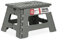 relaxdays Sitzhocker Klapphocker faltbar M, Hellgrau