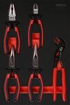 Brilliant Tools Zangenset Zangen-Satz in Schaumstoffeinlage, 5-tlg (812.0005)