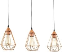 EGLO H&auml;ngeleuchte TARBES Pendellampe, Stahl, IP20, E27, Vintage, Esstischlampe,