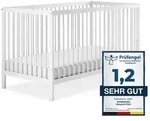 Ehrenkind Babybett PUR aus massivem Buchenholz, flexibel h&ouml;henverstellbar,