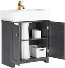 SoBuy Waschbeckenunterschrank BZR18 Badschrank Waschtisch Unterschrank mit 2...