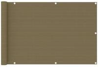 vidaXL Balkonsichtschutz Balkon-Sichtschutz Taupe 90x600 cm HDPE
