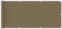 vidaXL Balkonsichtschutz Balkon-Sichtschutz Taupe 75x600 cm HDPE