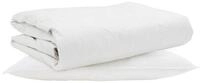 vidaXL Bettw&auml;sche Sommerdecke mit Kissen 2 pcs Wei&szlig; Daunenfeder, Daunenfeder,...