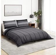 vidaXL Bettbezug vidaXL Bettw&auml;sche-Set Dunkelgrau 135x200 cm Baumwolle
