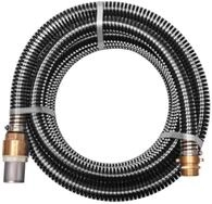 vidaXL Saugschlauch Saugschlauch mit Messing-Anschl&uuml;ssen 4 m 25 mm Schwarz, (1...