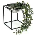 DanDiBo Blumenhocker Metall mit Topf Schwarz Silber Blumenhocker 96256 28 cm