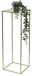 DanDiBo Blumenhocker Metall Gold Eckig 82-42 cm Blumenhocker Beistelltisch 82 cm