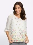Witt Klassische Bluse Druckbluse Kurzarm