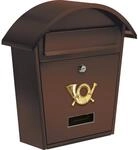 TRIZERATOP Briefkasten Skrzynka na listy 380x320x105mm brązowa (Briefkasten