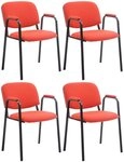 CLP Besucherstuhl Ken PRO Stoff (4er Set, 4 St), stapelbar, Stoffbez&uuml;ge,...