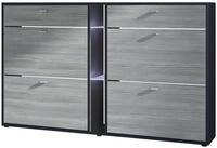 Vladon Schuhschrank Today (Schuhkipper f&uuml;r 24 Paar Schuhe mit 4 Klappen, 2
