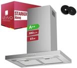 Levivo Wandhaube A++ 380 m&sup3;/h Dunstabzugshaube 60cm Umluft & Abluft A++ 380...
