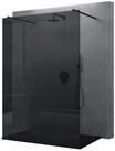 doporro Walk-in-Dusche Duschwand Duschabtrennung schwarz Profil 10mm ESG-Glas