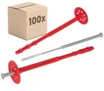 PROTEKTOR Schrauben- und D&uuml;bel-Set D&auml;mmstoffd&uuml;bel &Oslash;10mm, Schlagd&uuml;bel mit