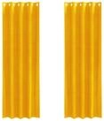 vidaXL Vorhang Verdunkelungsvorh&auml;nge 2 pcs Senfgelb 140 x 260 cm Samt (2 St),...
