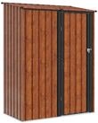 vidaXL Gartenhaus Gartenh&uuml;tten Braun 153,5 x 86 x 200 cm Metall