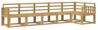 vidaXL Gartenlounge-Set Outdoor-Sofagarnitur 6 pcs Wei&szlig; Massivholz, (6-tlg)