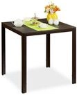 relaxdays Gartentisch Quadratischer Gartentisch Holzoptik